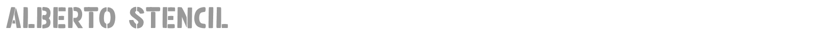 Alberto Stencil font preview